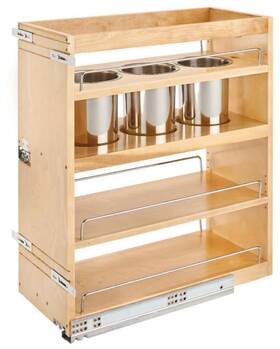 449ut-bcsc-10c Rev-a-shelf Wood Classics Soft Close 10-1/2 Inch W Base - Maple