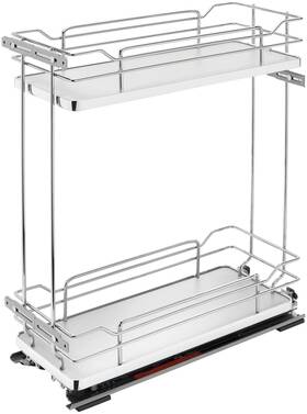 5322-bcsc-8-gr Rev-a-shelf 5322-bcsc-8 Contemporary 8-3/4 Inch W Two Tier Solid - Grey
