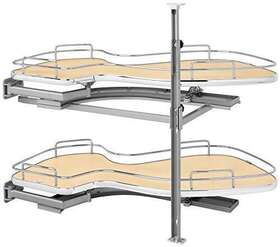5372-15-mp-l Rev-a-shelf Cloud 15 Inch Double Tier Blind Corner Organizer Left Hand Maple