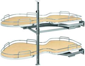 5372-21-mp-r Rev-a-shelf 5372-21-r Contemporary 39 Inch W Two Tier Cloud Lazy Susan - Maple