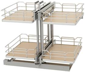 53pspe-15sc-mp Rev-a-shelf 53pspe-15sc Modern 26-3/8 Inch W Pull Out Two Tier Solid - Maple