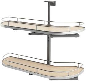 587-12-lmp Rev-a-shelf 587-12-l Modern 32-3/4 Inch Pull Out Two-tier Solid - Chrome