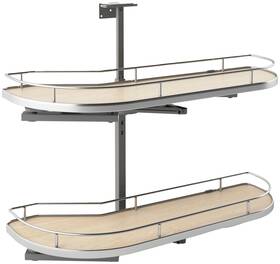 587-12-rmp Rev-a-shelf 587-12-r Modern 32-3/4 Inch Pull Out Two-tier Solid - Maple