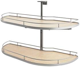 587-18-lmp Rev-a-shelf 587-18-l Modern 38-7/16 Inch Pull Out And Pivot Two Tier - Maple