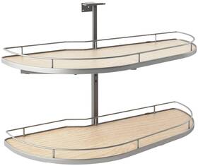 587-18-rmp Rev-a-shelf 587-18-r Modern 38-7/16 Inch W Pull Out Two Tier Lazy - Maple