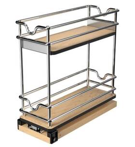 5wu2-5w1-1 Rev-a-shelf Wood Classics 4-1/2 Inch W Two Tier Wire Pull / - Brown 5wu2-5w1-1 Rev-a-shelf Wood Classics 4-1/2 Inch W Two Tier Wire Pull / - Brown
