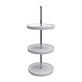 6013-18-11-526 Rev-a-shelf 18 Inch Polymer Full Circle 3 Shelf Lazy Susan