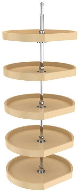 6265-22-52 Rev-a-shelf Classic Plastic 5 Tier 22 Inch D Shaped Flat