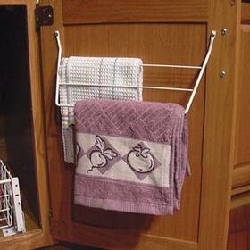 Rev-a-shelf 856791005232 White 3-rack Dish Towel Holder Rev-a-shelf 856791005232 White 3-rack Dish Towel Holder