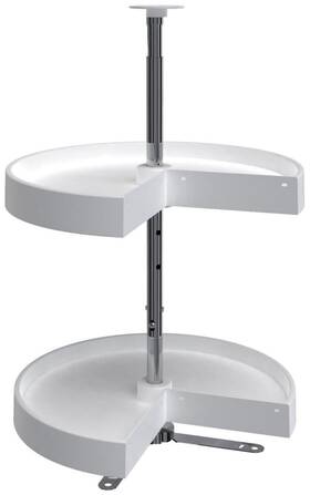 Ld-2942-18-11-1 Rev-a-shelf Ld-2942-18-1 Lazy Daisy Polymer Double 2 Tier 18 Inch Pie - White