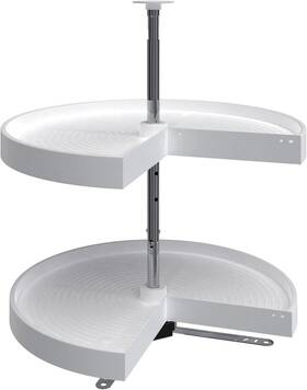 Ld-2942-24-11-1 Rev-a-shelf 24ftft Lazy Susan Pie-cut Polymer Two-shelf White