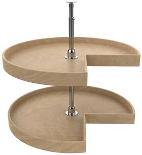 Ld-4nw-472-28-1 Rev-a-shelf Lazy Daisy Wood Double 2 Tier 28 Inch - Chrome