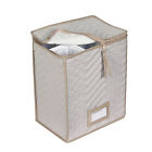 Richards Homewares Water Resistant Soft Quilted Microfiber Champagne Flute Storage Chest In Mocha 049412005326
