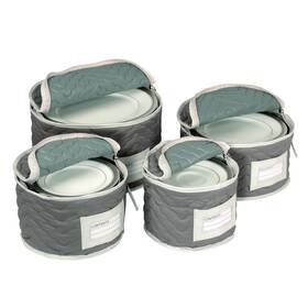 Ric-7091 Richards Homewares China Storage Chest For Starter 4-piece Set Quilted Micr