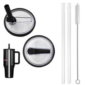 Lid-2024 Rimoleur 2 Pack 40 Oz Tumbler Flip Straw Lid Replacement Fit For Hydrojug Only Spill