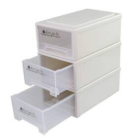 Rinboat 737269765875 6 Quart Stacking Storage Drawer Unit Front Box 3 Packs