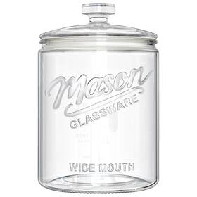 Ritayedet 765123109046 1 Gallon Glass Cookie Jar With Airtight Lid Pack Transparent