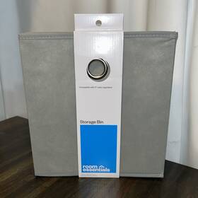 Room Essentials 490021108494 11 Inch Fabric Cube Storage Bin Gray Compatible With Shelve