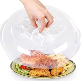 8541937644 Rose Rain Microwave Plate Cover Anti-splatter Lid With Steam Vents White