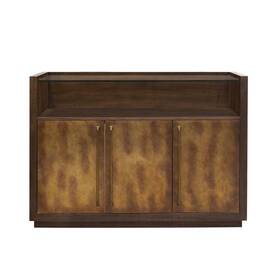 Hmif31275cofbb Roseto Hmif31275 Memorabilia 52 Inch W 1 Drawer Rubberwood Bar Cabinet - Coffee Bean
