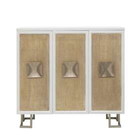 Hmif87659whnat Roseto Hmif87659 Hagan 42 Inch W 1 Drawer Rubberwood Accent Chest - White