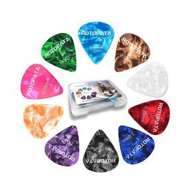 Rotopata 797434075635 15 Pack Guitar Picks Plectrums With Organizer Storage Box 0.5 0.75 1.0 Mm Inch