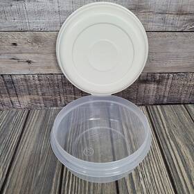 0433 Rubbermaid Vintage Servinft Saver 4 Cup #2 Round Container Almond Lid Euc