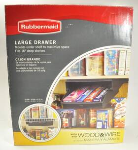 Rubbermaid 071691439769 Large Drawer Under Shelf Mount Works With Wood And Wire 16 Inch