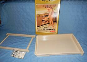 2309 Rubbermaid Vintage Almond 1967 Slide- Out 12 Inch Drawer No With Box Mcm