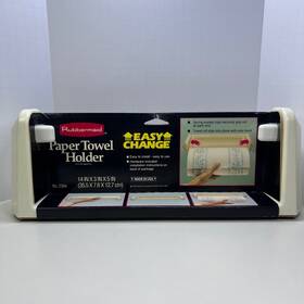 2364 Rubbermaid Vintage 1990 Easy Change Paper Towel Holder White Almond Made In Usa