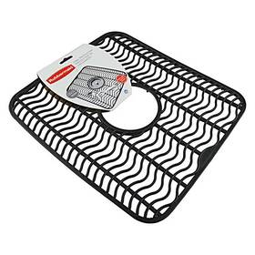 Rubbermaid 688201004470 2 Pack Sink Protector Mat Small Black Waves