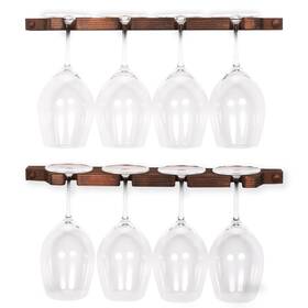 Rustic State 810018044671 Suvla Wall Mounted Stemware Rack Wine Glass Brown