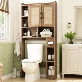 Pdbl6071 Rustown Rattan Over The Toilet Storage Cabinet Boho Bathroom Orga