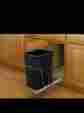 Rv-12kd-18c Rev-a-shelf S Single 35 Qt Pullout Waste Container Black