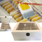 Rwd7684862 Compartments Wood Tea Box Glass Top Container Sugar Storage Organizer