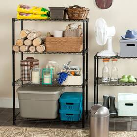 Safavieh 889048180925 Storage Collection Bravo 4-tier Heavy Duty Silver 35.7 Inch X 14 53