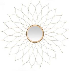 Mir3000b Safavieh Geometric Round Sunburst Flower Mirror Gold Mir3000b Safavieh Geometric Round Sunburst Flower Mirror Gold