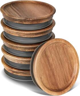 Hm-594 Saiveina 6 Pack Regular Mouth Lids For Mason Jars Reusable Brown