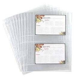Samsill 050362412447 Recipe Card Page Protectors For 8.5 X 11 Binder 4 6 Pockets 2