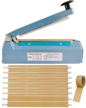 Sangrui 771077693401 Impulse Heat Sealer 8 Inch 5mm Mylar Bag Seal Machine 110v Manua