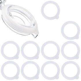02189 Savita 10 Pcs Silicone Replacement Gaskets 3.75 Inch Seals White