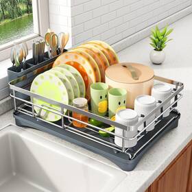 Hx-yyc1t-ss Sayzh Dish Drying Rack - Stainless Steel For Kitchen Counter Large-capac Hx-yyc1t-ss Sayzh Dish Drying Rack - Stainless Steel For Kitchen Counter Large-capac