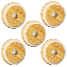 Sbmkk 770523823317 Bamboo Lids For Glass Cups And 16 Oz Beer Regular Mouth 5 Pcs Yellow Sbmkk 770523823317 Bamboo Lids For Glass Cups And 16 Oz Beer Regular Mouth 5 Pcs Yellow