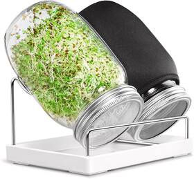 Sbmkk 770523824840 Seed Sprouting Jar Kit - 2 Wide Mouth Mason Jars With 316 Two No