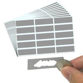 Scratchstix 700348135074 150 Pack Scratch Off Stickers Labels - Rectangle Gray 1.9 X 0.6 Scratchstix 700348135074 150 Pack Scratch Off Stickers Labels - Rectangle Gray 1.9 X 0.6