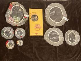 Sk53 Seal Sac Inc. Vintage 1950s Bowl Covers 8 Pc Set - Koroseal Mcm Food Storage Nib