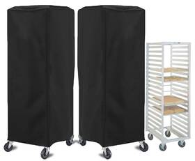 23x28x64in Sealcover 950008907280 2 Pack Bun Pan Rack Cover Black 210d Light Duty Waterproof And 23x28x64in Sealcover 950008907280 2 Pack Bun Pan Rack Cover Black 210d Light Duty Waterproof And