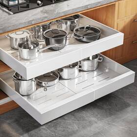 Ct5-001 Seinloes 2 Pack Expandable 15.1 Inch -26.3 Pull Out Cabinet Organizer 21 Deep