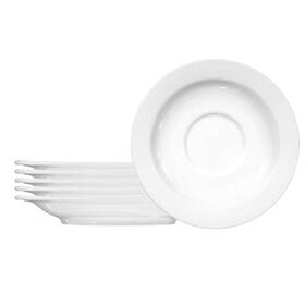 G300215 Seltmann Weiden Meran Porcelain 6.4 Inch White Coffee/tea Saucer Set Of 6 Commercial Dinnerware