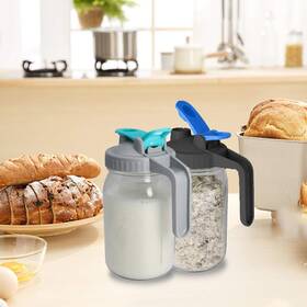 Septo 738629284869 Mason Jar Pour Spout Lid Wide Mouth Silicone 86 Mm Grey